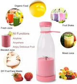 Portable USB Rechargeable Mini Blender Bottle – Fresh Juice Maker 350ml | Travel Smoothie Blender for Shakes, Juices & Baby Food